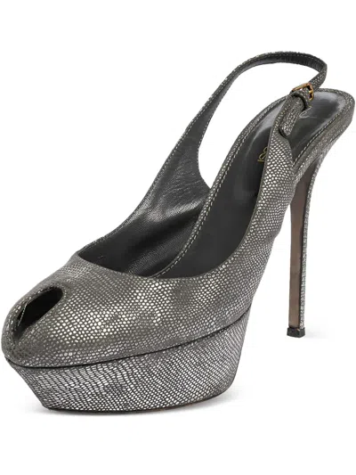 Pre-owned Sergio Rossi Vintage 470184 Grey In Gray