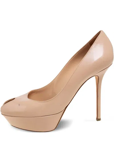 Pre-owned Sergio Rossi Vintage 572727 Beige In Neutral