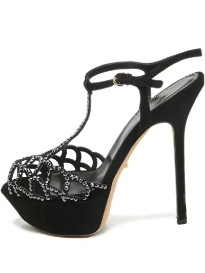 Pre-owned Sergio Rossi Vintage Crystal-embellished Heeled Sandals