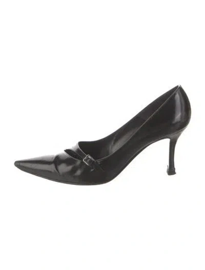 Pre-owned Sergio Rossi Vintage Leather Pumps In Black