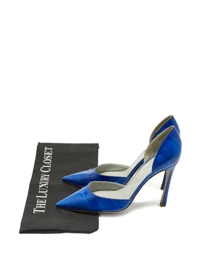 Pre-owned Sergio Rossi Vintage Leather Pumps In Blue