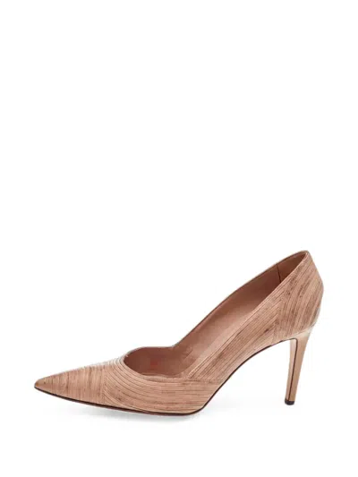 Pre-owned Sergio Rossi Vintage Pointed-toe Pumps In Neutral