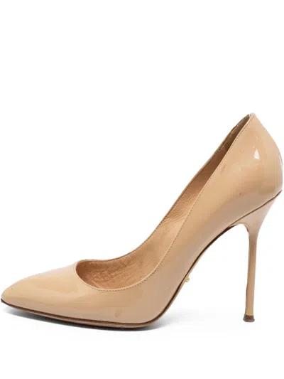 Pre-owned Sergio Rossi Vintage  100mm Godiva Patent Stiletto Pumps
