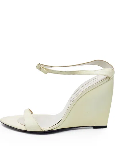 Pre-owned Sergio Rossi Vintage  100mm Wedge Sandals