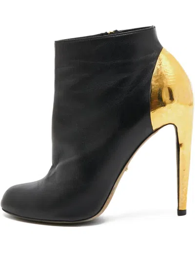 Pre-owned Sergio Rossi Vintage  130mm Leather Boots In Black