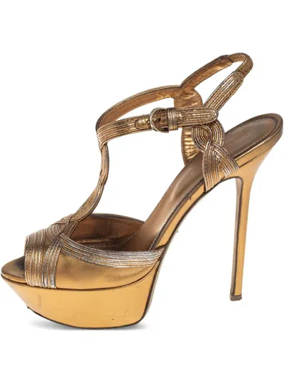 Pre-owned Sergio Rossi Vintage  135mm Strappy Platform Sandals