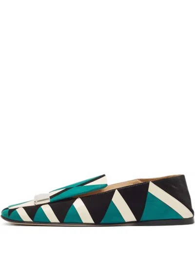 Pre-owned Sergio Rossi Vintage  Geometric-pattern Ballet Flats