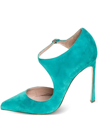 Pre-owned Sergio Rossi Vintage  Suede Pumps In Blue