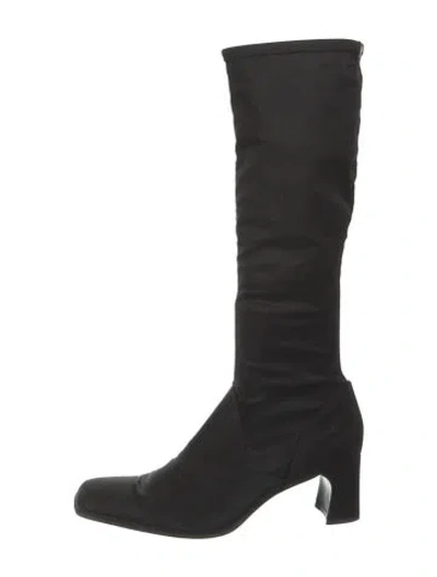 Pre-owned Sergio Rossi Vintage Suede Boots In Black