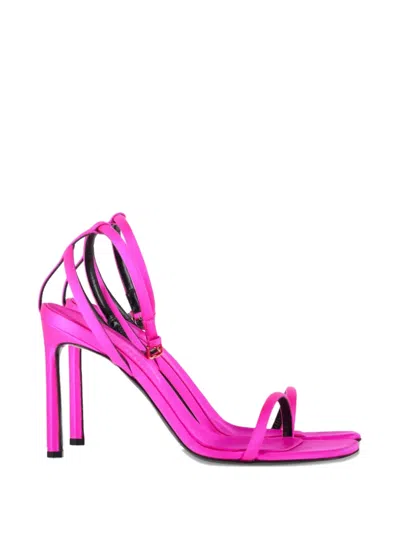 Pre-owned Sergio Rossi Vintage X Evangelie Smyrniotaki Ankle-strap Sandals In Pink