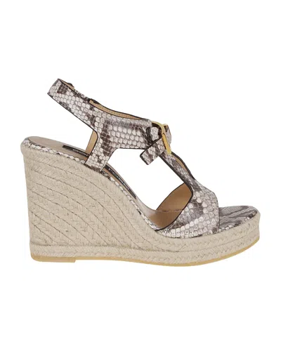 SERGIO ROSSI SERGIO ROSSI BUCKLED HEELED SANDALS