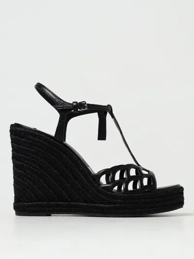 Sergio Rossi Wedge Shoes  Woman Color Black In Black