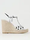 Sergio Rossi Sr Mermaid 85mm Wedge Espadrilles In White
