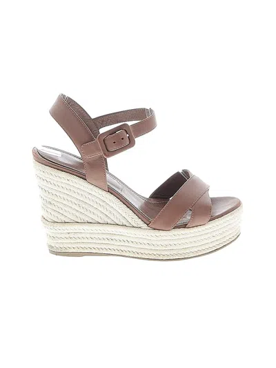 Pre-owned Sergio Rossi Wedges In Brown