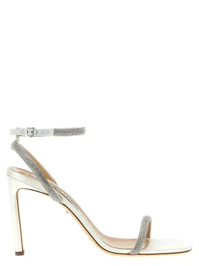 Sergio Rossi White Amkle Strap Heels