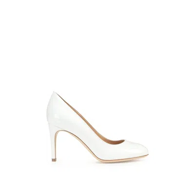 Sergio Rossi White Calfskin High Heel Pumps
