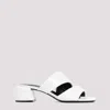 SERGIO ROSSI WHITE NAPPA LEATHER SPONGY 45 SANDALS