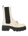 Sergio Rossi Woman Ankle Boots Beige Size 5 Calfskin In Beige