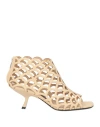 Sergio Rossi Woman Ankle Boots Beige Size 6.5 Leather