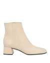 Sergio Rossi Woman Ankle Boots Beige Size 7 Soft Leather