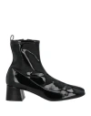 Sergio Rossi Woman Ankle Boots Black Size 7.5 Leather In Black
