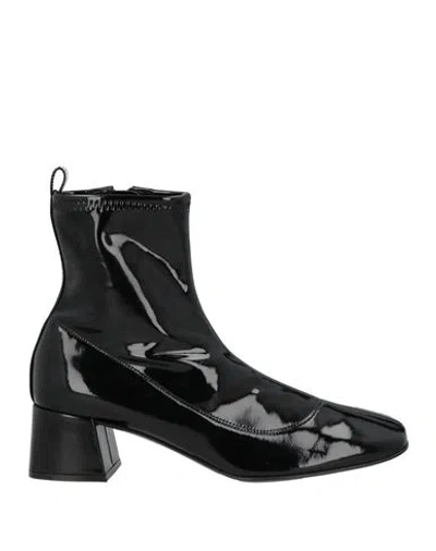 Sergio Rossi Woman Ankle Boots Black Size 7.5 Leather