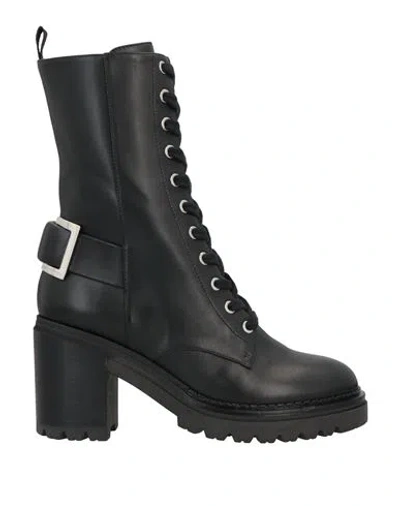 Sergio Rossi Woman Ankle Boots Black Size 10.5 Soft Leather