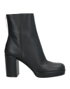 Sergio Rossi Woman Ankle Boots Black Size 11 Leather