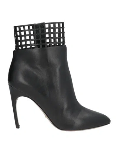 Sergio Rossi Woman Ankle Boots Black Size 5 Leather
