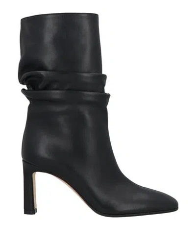 Sergio Rossi Woman Ankle Boots Black Size 5 Leather