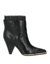 Sergio Rossi Woman Ankle Boots Black Size 6 Leather