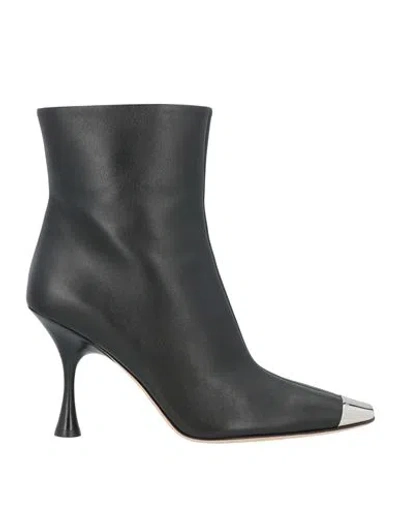 Sergio Rossi Woman Ankle Boots Black Size 6 Leather