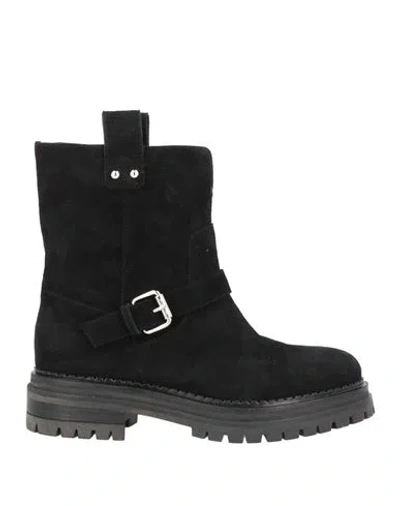 Sergio Rossi Woman Ankle Boots Black Size 6.5 Soft Leather