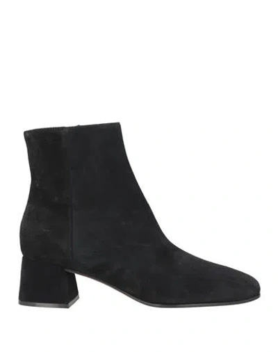 Sergio Rossi Woman Ankle Boots Black Size 6.5 Leather