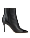 Sergio Rossi Woman Ankle Boots Black Size 6.5 Leather In Black