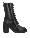 Sergio Rossi Woman Ankle Boots Black Size 8 Soft Leather In Black