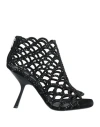 Sergio Rossi Woman Ankle Boots Black Size 8 Leather In Black