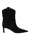 Sergio Rossi Woman Ankle Boots Black Size 7.5 Leather