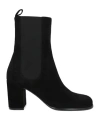Sergio Rossi Woman Ankle Boots Black Size 7.5 Leather