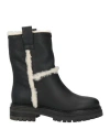 Sergio Rossi Woman Ankle Boots Black Size 7.5 Shearling