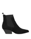 Sergio Rossi Woman Ankle Boots Black Size 8 Leather