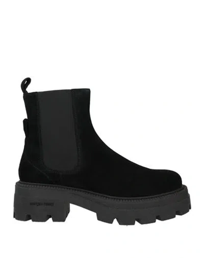 Sergio Rossi Woman Ankle Boots Black Size 8 Leather