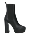 Sergio Rossi Woman Ankle Boots Black Size 8 Leather