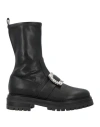 Sergio Rossi Woman Ankle Boots Black Size 8 Leather