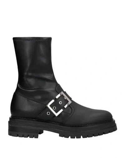 Sergio Rossi Woman Ankle Boots Black Size 6 Soft Leather