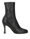 Sergio Rossi Woman Ankle Boots Black Size 8 Leather In Black