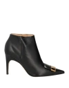 Sergio Rossi Woman Ankle Boots Black Size 8 Soft Leather In Black
