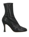 Sergio Rossi Woman Ankle Boots Black Size 8 Textile Fibers