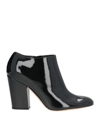 Sergio Rossi Woman Ankle Boots Black Size 9 Leather