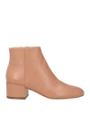 Sergio Rossi Woman Ankle Boots Blush Size 7 Leather In Brown